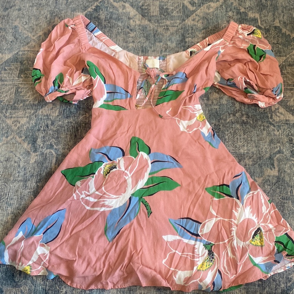 Capulet Pink Mini Off the Shoulder Dress SMALL